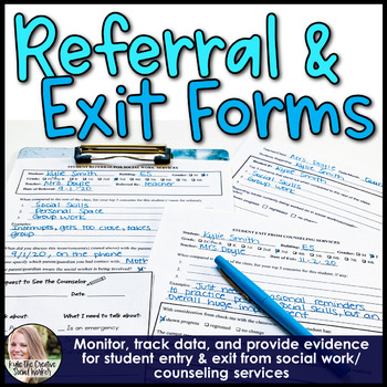 Preview of Referral and Exit Forms For Social Work or Counseling Services