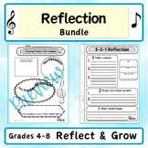 Reflect & Grow Bundle Grades 4 to 8 No Prep Graphic Organizer