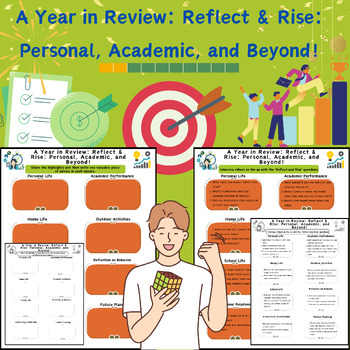 Preview of Reflect & Rise: End-of-Year Journey Worksheet