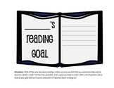Reflect on Reading: My Reading Goal Template Back to School