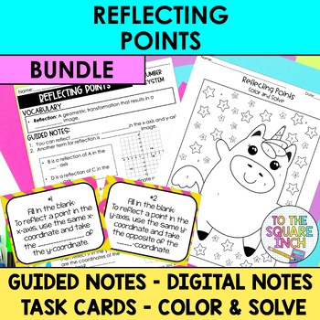 Preview of Reflecting Points Notes & Activities | Digital Notes | Task Cards & More