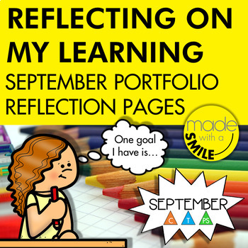 Preview of Reflecting on My Learning September Portfolio Reflection Pages