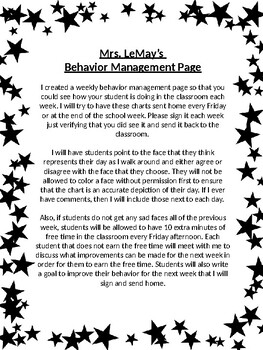 Preview of Reflection Behavior Management Sheet with Goal Setting Sheet!