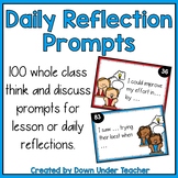 100 Daily Reflection Card Prompts for student learning and effort