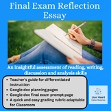 Reflection Essay Differentiated Final Exam for ELA or Any 