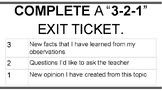 Reflection-Exit Tickets