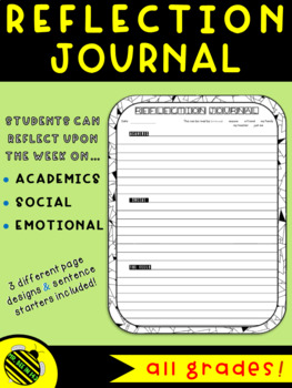 Preview of Reflection Journal - Social-Emotional & Academics