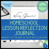 Reflection Journal for Homeschool Families Daily Lesson Re
