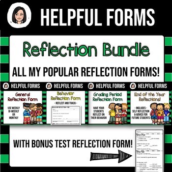 Preview of Reflection Forms Bundle - Help Your Students Become Accountable!