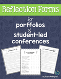 Reflection Pages for Portfolios or Student-Led Conferences