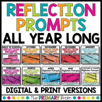 Preview of Reflection Prompt Discussion Cards BUNDLE