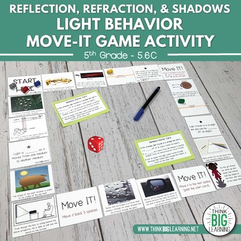 Preview of Reflection Refraction Shadows Game Activity | Light Energy | STAAR Review