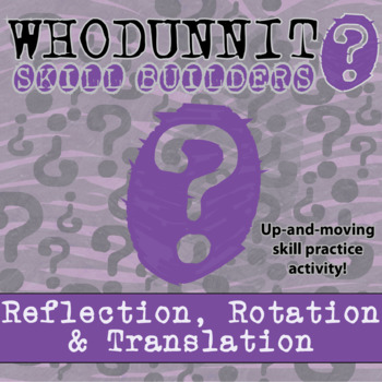 Preview of Reflection, Rotation & Translation Whodunnit Activity - Printable & Digital Game