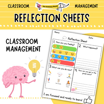 Preview of Feeling Zone Reflection Sheets | Social Emotional Learning | Elementary