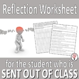Reflection Worksheet for the Student who is Sent out of the Room
