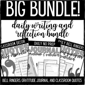 Preview of Reflection and Mindfulness Bundle - Daily Writing Work!