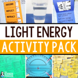 Reflection and Refraction of Light Energy Activities Pack 