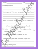 Reflection forms for supporting student success