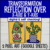 Reflection over x and y axis Digital Pixel Art | Coordinat