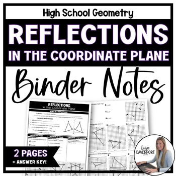Preview of Reflections - Binder Notes for Geometry