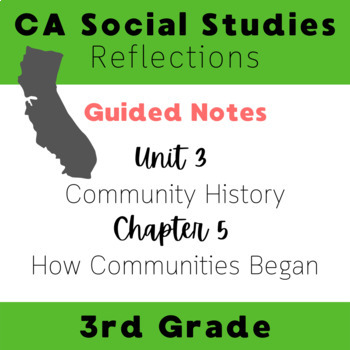 Preview of Reflections CA Social Studies 3rd Grade Unit 3 Chapter 5 Guided Notes