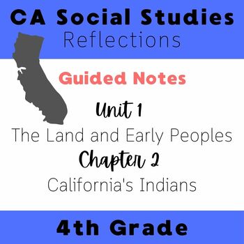 Preview of Reflections CA Social Studies 4th Grade Unit 1 Chapter 2 Guided Notes