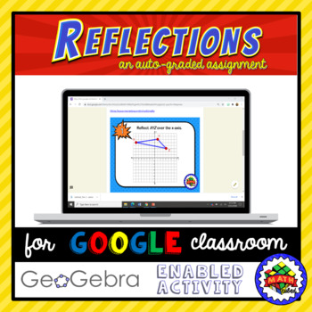Preview of Reflections Digital Assignment | Auto-Grade | GeoGebra Enabled