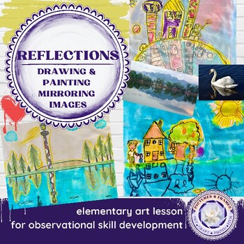 Preview of Reflections: Drawing & Painting Mirroring Images - Elementary Art Lesson