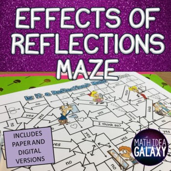Preview of Reflections Activity- Geometry Maze Game (Printable & Digital)