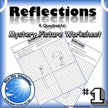 Preview of Reflections of Shapes - Mystery Picture In 4 Quadrants