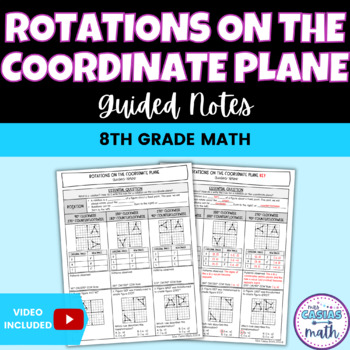 Preview of Rotations on the Coordinate Plane Guided Notes Lesson