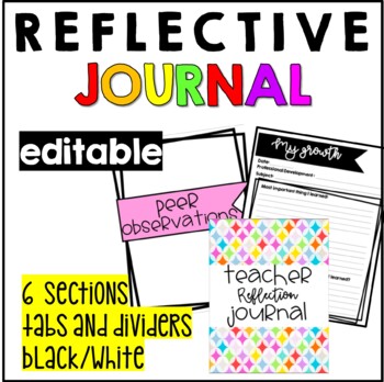 Teacher Reflective Journal by It's Elementary by Marian Wright | TpT