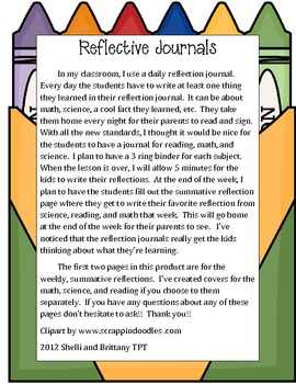 reflective journal writing for teachers