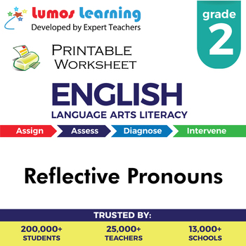 Preview of Reflective Pronouns Printable Worksheet, Grade 2