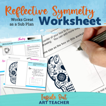 Preview of Reflective Symmetry Drawing Worksheet and Shading Worksheet