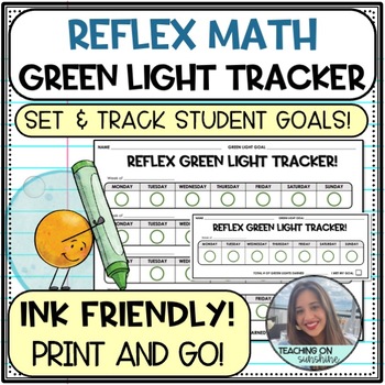 Preview of Reflex Math Green Light Student Data Tracker