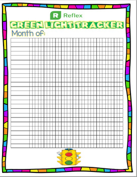 Preview of Reflex Math Green Light Tracker