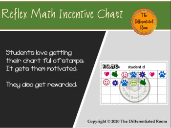 Preview of FREE Reflex Math Incentive Chart