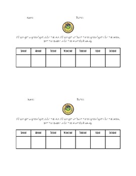 Preview of Reflex Math Weekly Tracking Sheet
