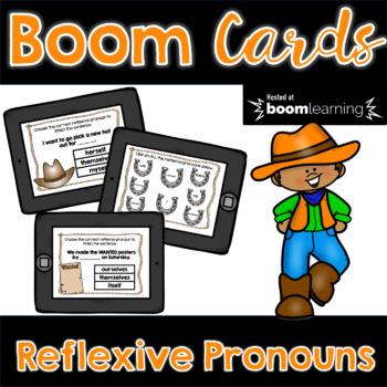 Preview of Reflexive Pronouns BOOM Cards | Distance Learning