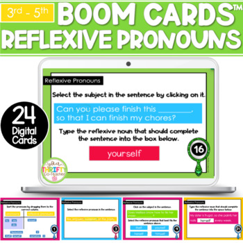 Preview of Reflexive Pronouns Boom Cards | Digital Task Cards