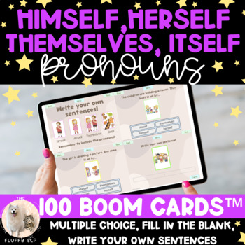 Preview of Reflexive Pronouns - Digital Activity (Boom™ Cards) - Speech Therapy