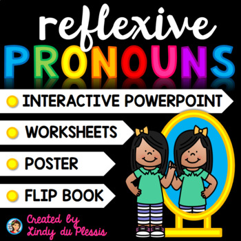Preview of Reflexive Pronouns PowerPoint and Worksheets for 1st, 2nd, and 3rd grade