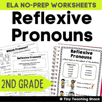 Preview of Reflexive Pronouns Worksheets & Poster for 2nd Grade Grammar Review L.2.1.c