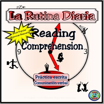 Preview of Reflexive Verb Reading Comprehension Activity -La Rutina Diaria y Los Reflexivos