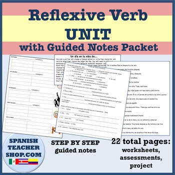 Preview of Reflexive Verb Unit Lesson Plan Packet