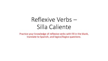 Preview of Reflexive Verbs Silla Caliente Game - PDF