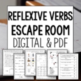 Reflexive Verbs Spanish Escape Room digital and printable