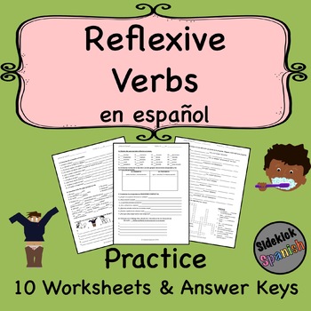Preview of Reflexive Verbs in Spanish Practice Worksheets