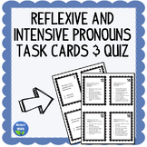 Reflexive and Intensive Pronoun Task Cards and Quiz